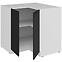 Kuchynská skrinka Aria-Bl/Wh Anti Fingerprint 90x90 Dn 2f Bb,3