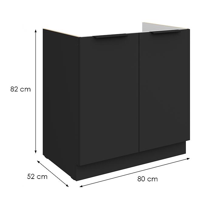 Kuchynská skrinka Aria-Bl/Bl Anti Fingerprint 80zl 2f Bb