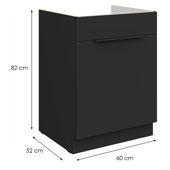 Kuchynská skrinka Aria-Bl/Bl Anti Fingerprint 60zl 1s Bb