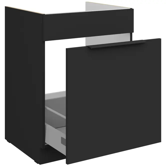 Kuchynská skrinka Aria-Bl/Bl Anti Fingerprint 60zl 1s Bb,3