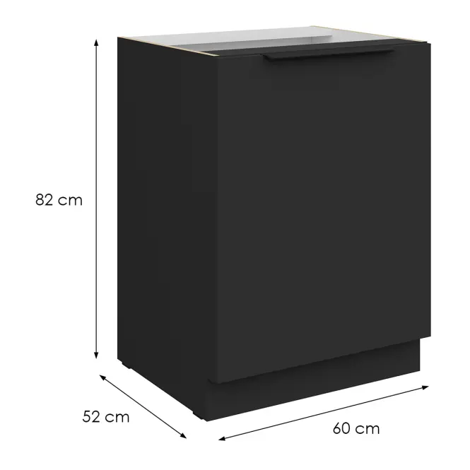 Kuchynská skrinka Aria-Bl/Bl Anti Fingerprint 60d 1f Bb,2