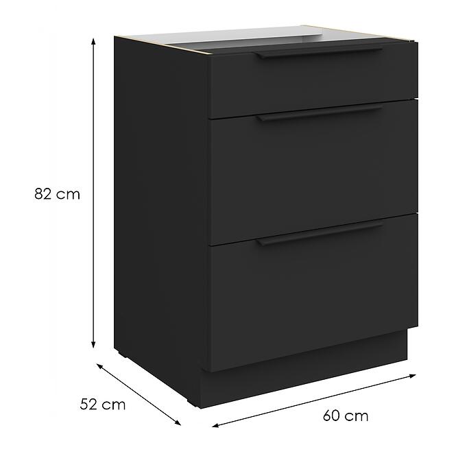Kuchynská skrinka Aria-Bl/Bl Anti Fingerprint 60d 3s Bb