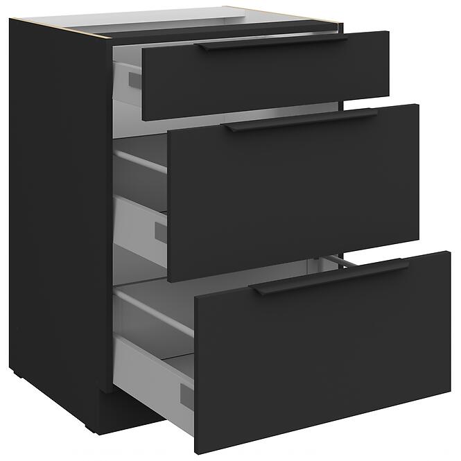 Kuchynská skrinka Aria-Bl/Bl Anti Fingerprint 60d 3s Bb,3