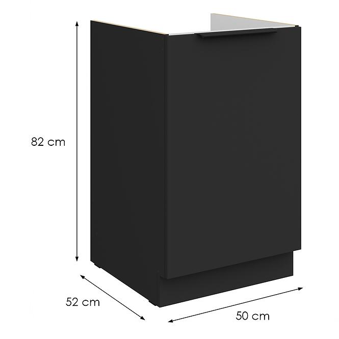 Kuchynská skrinka Aria-Bl/Bl Anti Fingerprint 50zl 1f Bb