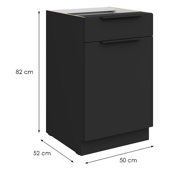 Kuchynská skrinka Aria-Bl/Bl Anti Fingerprint 50d 1f 1s Bb