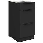 Kuchynská skrinka Aria-Bl/Bl Anti Fingerprint 40d 3s Bb