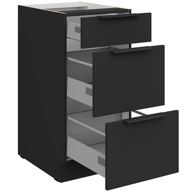 Kuchynská skrinka Aria-Bl/Bl Anti Fingerprint 40d 3s Bb