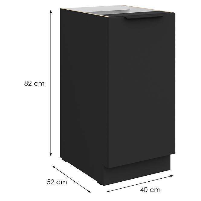 Kuchynská skrinka Aria-Bl/Bl Anti Fingerprint 40d 1f Bb