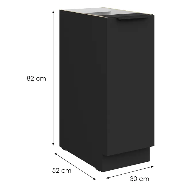 Kuchynská skrinka Aria-Bl/Bl Anti Fingerprint 30d Cargo Bb,2