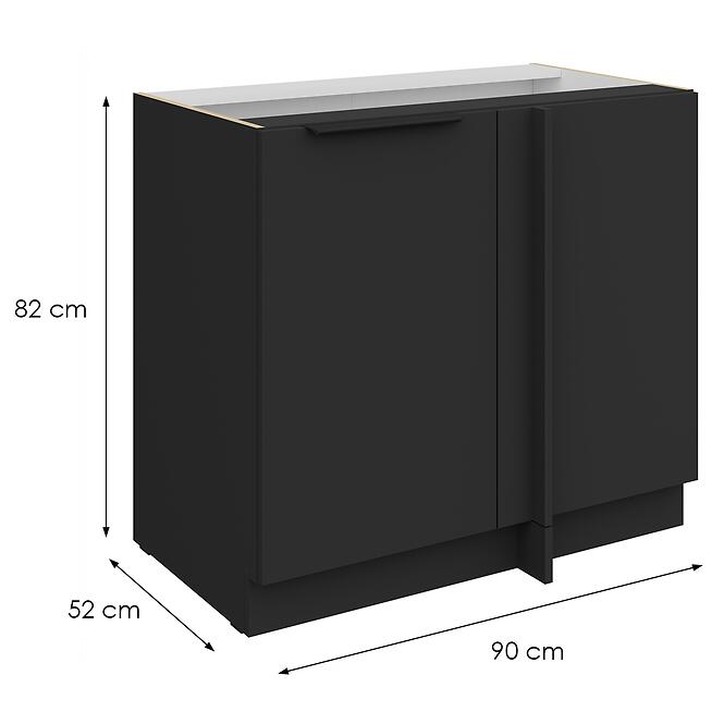 Kuchynská skrinka Aria-Bl/Bl Anti Fingerprint 105 Nd 1f Bb