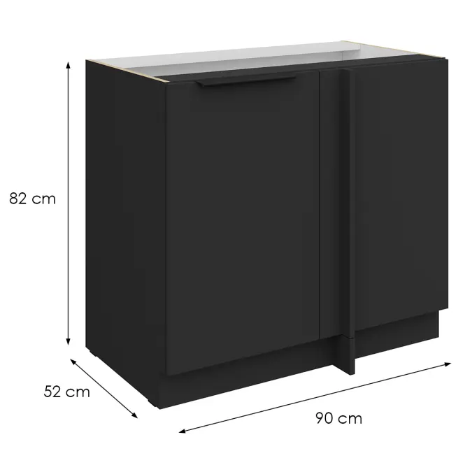 Kuchynská skrinka Aria-Bl/Bl Anti Fingerprint 105 Nd 1f Bb,2