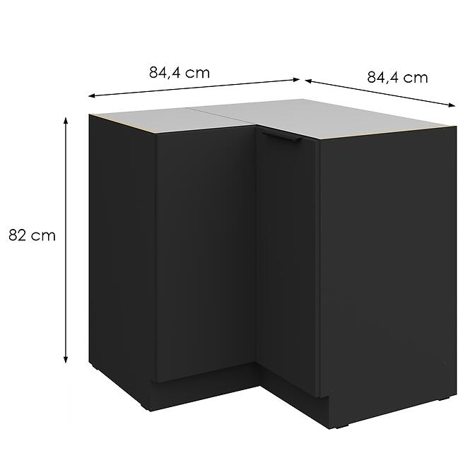 Kuchynská skrinka Aria-Bl/Bl Anti Fingerprint 90x90 Dn 2f Bb