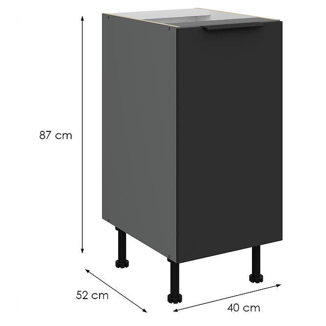Kuchynská skrinka Aria-Bl/Ant Anti Fingerprint 40d 1f Bb,2