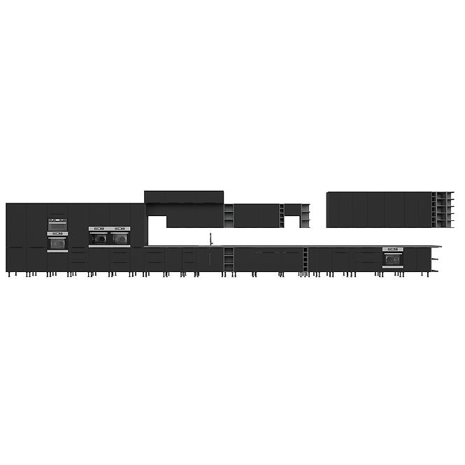 Kuchynská skrinka Aria-Bl/Ant Anti Fingerprint 90x90 Dn 2f Bb,10