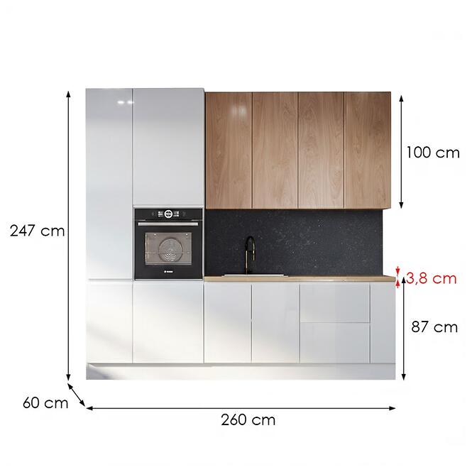 Kuchynská linka Luxeo  260 Puccini/White Set 5