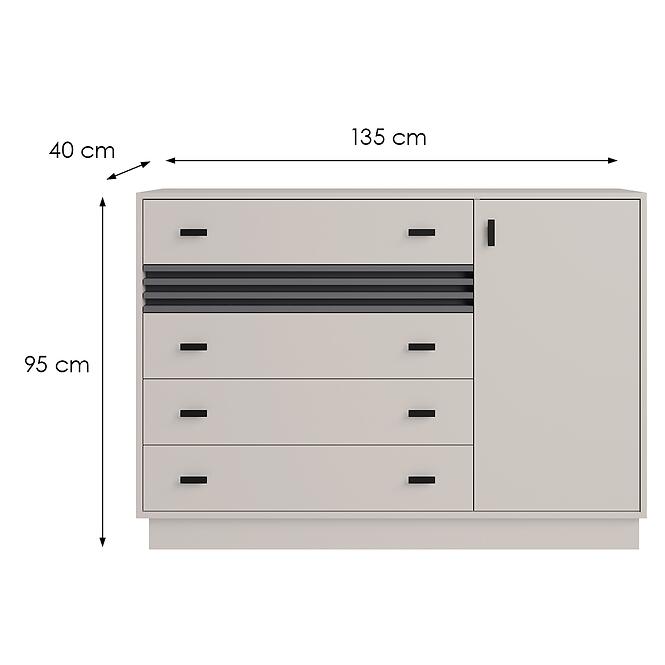Komoda  Allmo Al17 Cashmere,2