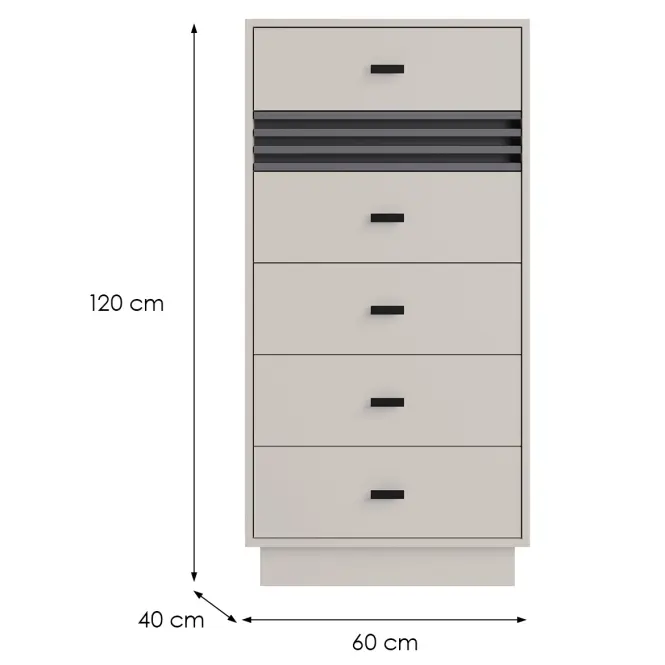 Komoda Allmo Al18 Cashmere