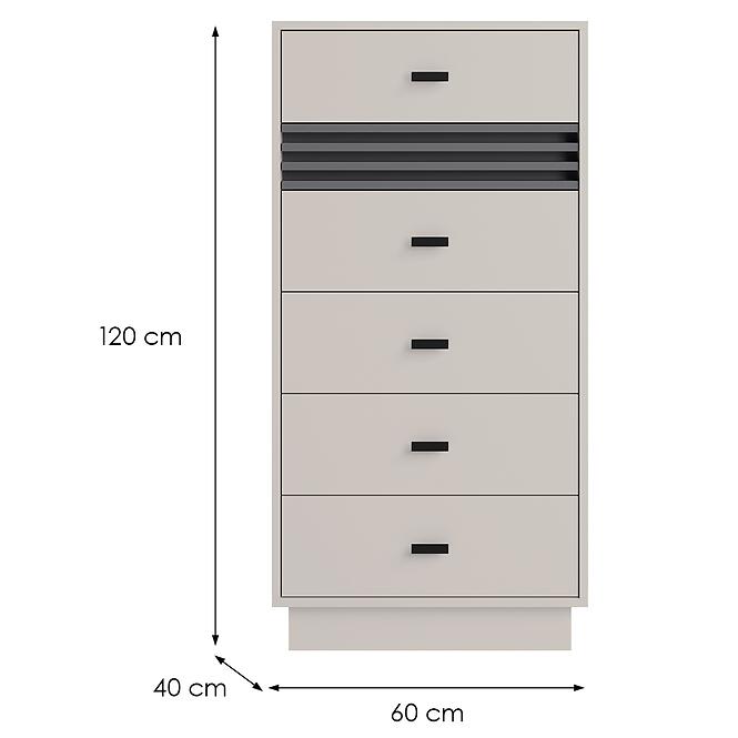 Komoda Allmo Al18 Cashmere,2