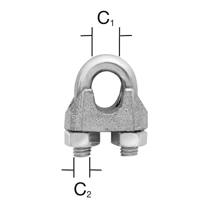 Lanová svorka pozink 1/2 až 13 mm