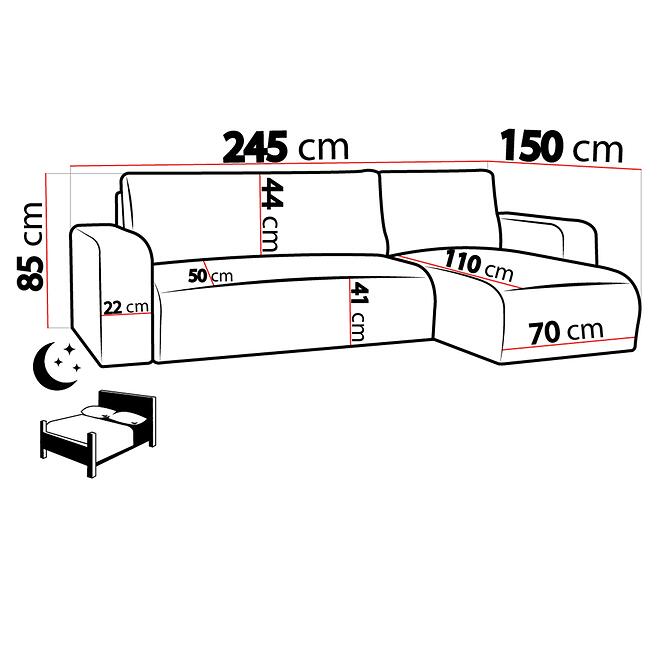 Rohová sedacia súprava Goya U Velo 626