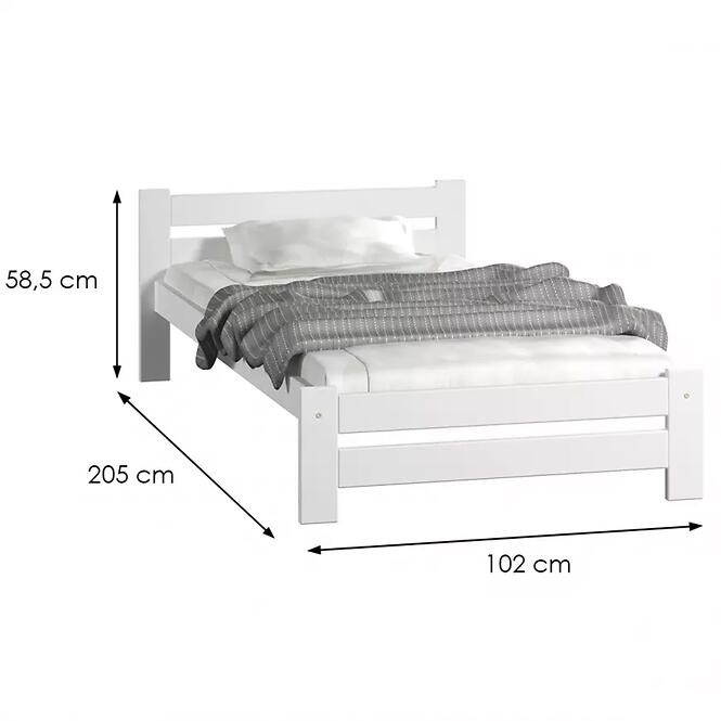 Posteľ Agata 90x200 Biela,2