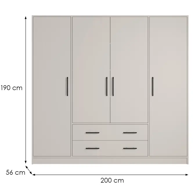 Skriňa Smart Sr1 4d Cashmere
