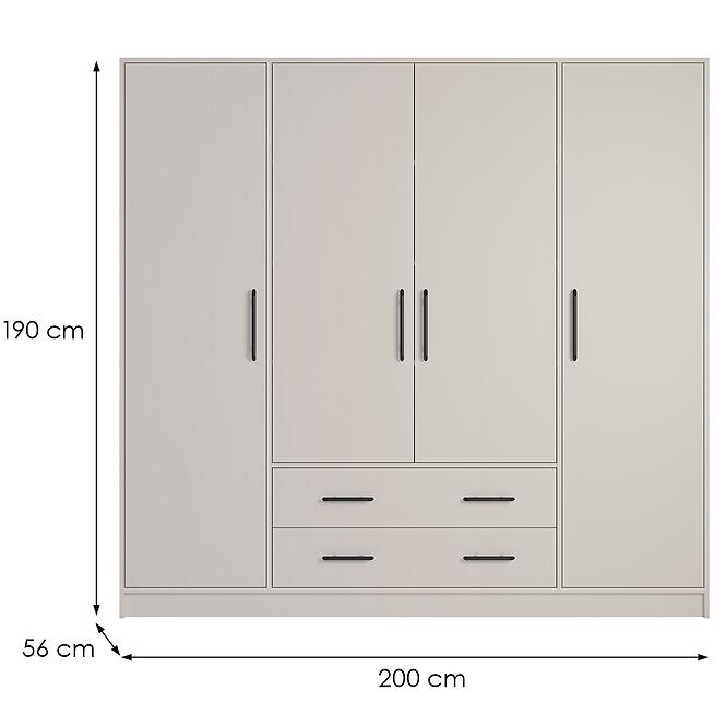 Skriňa Smart Sr1 4d Cashmere,2