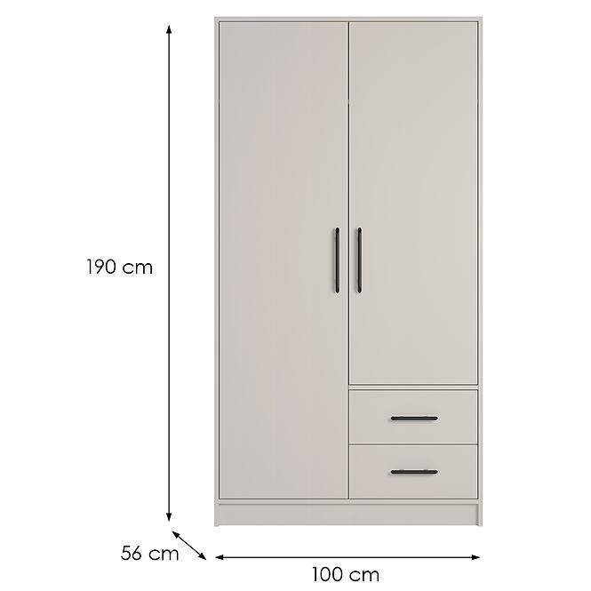 Skriňa Smart Sr3 2d Cashmere,2