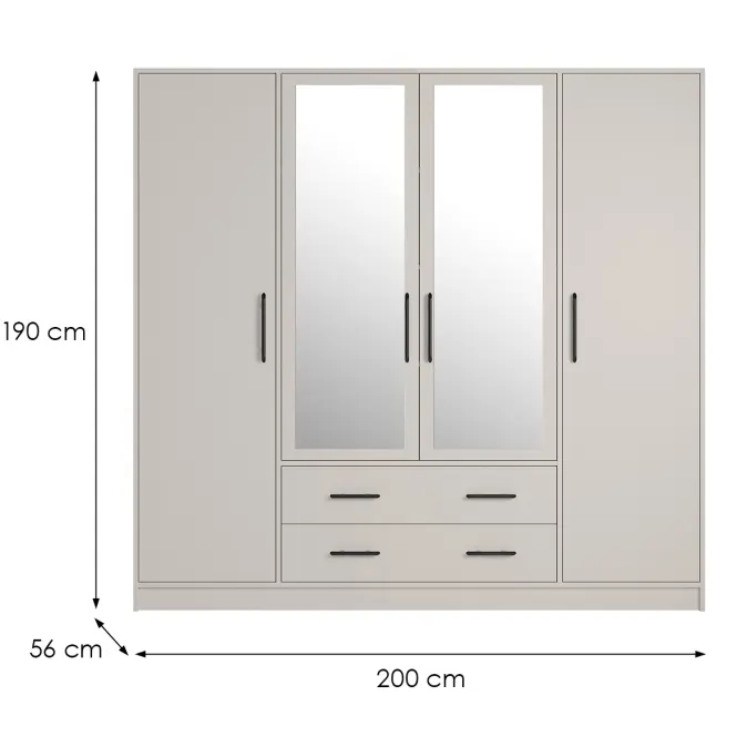 Skriňa Smart Srl1 4dl Cashmere