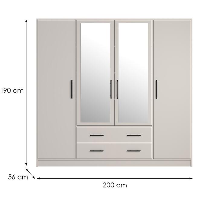 Skriňa Smart Srl1 4dl Cashmere,2