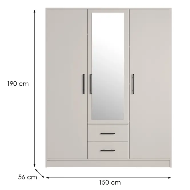 Skriňa Smart Srl2 3dl Cashmere