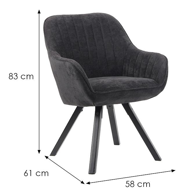 Stolička Chrissy 12571 čierna,2