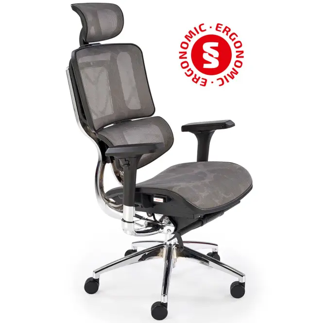 Otočné kreslo Ethan sivá