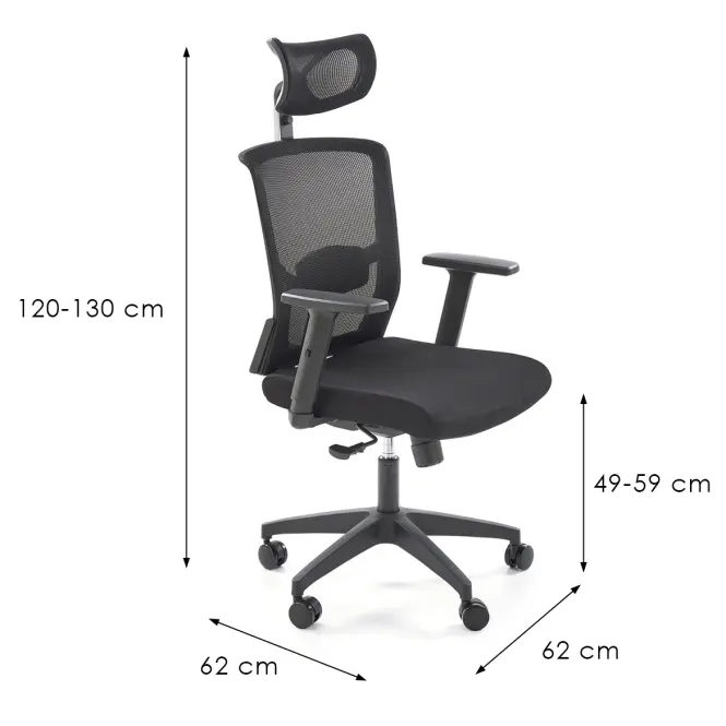 Otočné kreslo Mason čierna