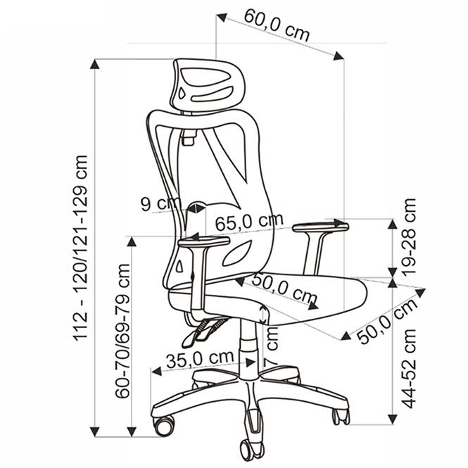Otočné kreslo Ramos čierna,12