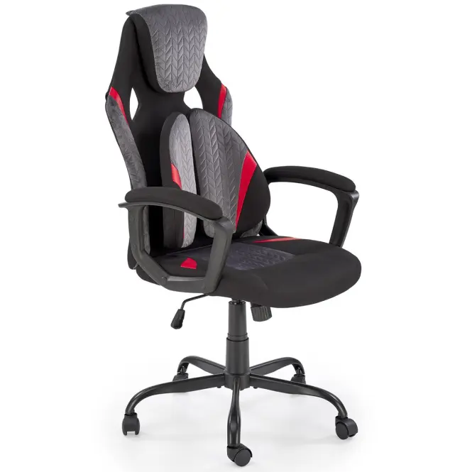 Kreslo pre hráča Jensen čierna/sivá/červená