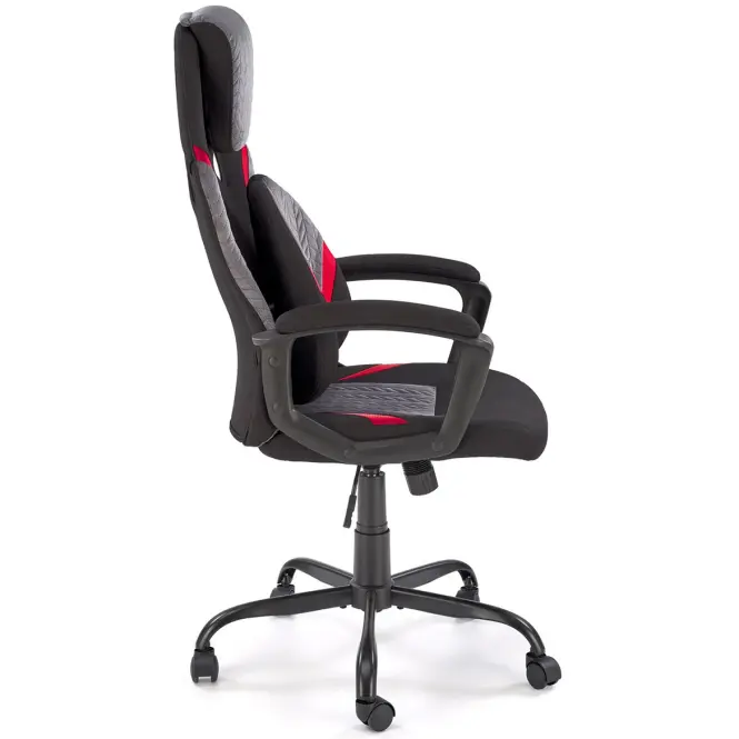 Kreslo pre hráča Jensen čierna/sivá/červená
