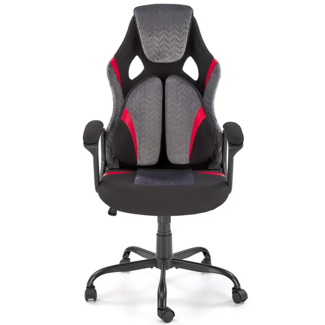 Kreslo pre hráča Jensen čierna/sivá/červená,6