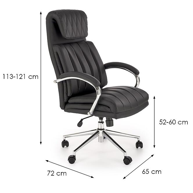 Otočné kreslo Romano čierna