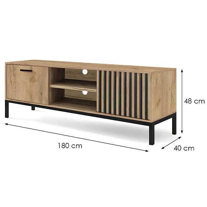 TV stolík Lamino RTV-1 dub craft/čierna,2