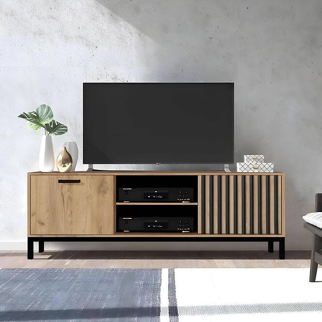 TV stolík Lamino RTV-1 dub craft/čierna,5