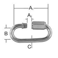 Rýchlospojka pre pozinkovanú reťaz 3,5 mm