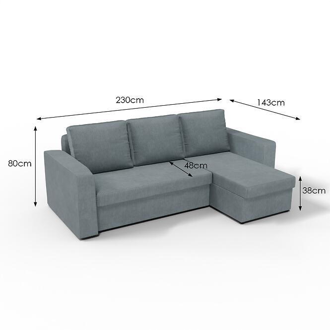 Rohová sedacia súprava Krzyś-2 U Poso 55,6