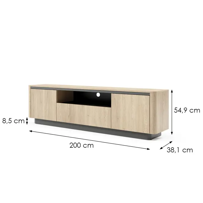 TV stolík Torro E 200 3d Dub Cremona,2
