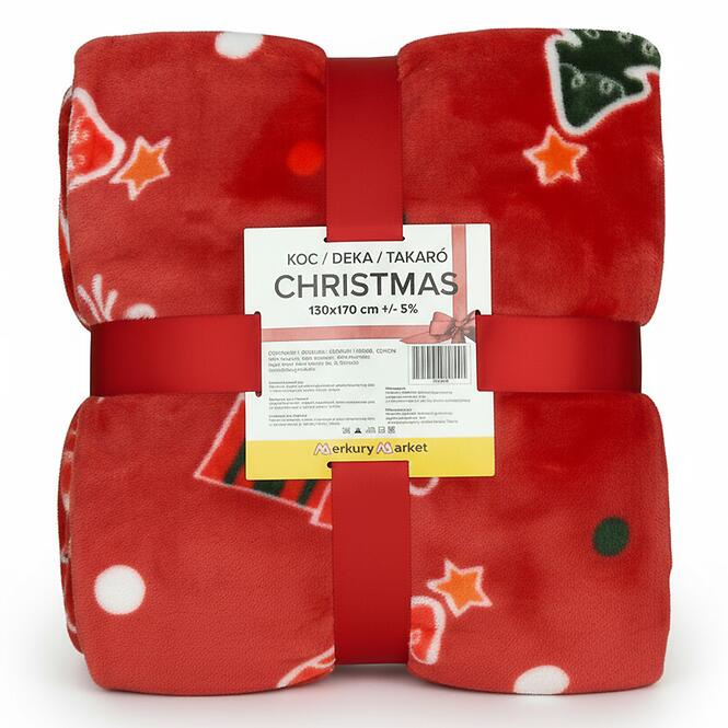 Deka Christmas 130x170 cm červená