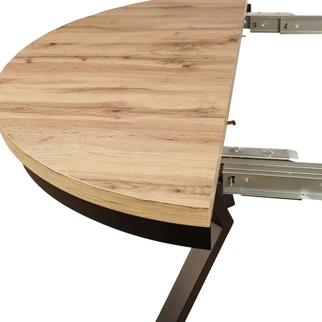 Stôl St-42 120+50 Dub Wotan/Čierna -Kovová noha