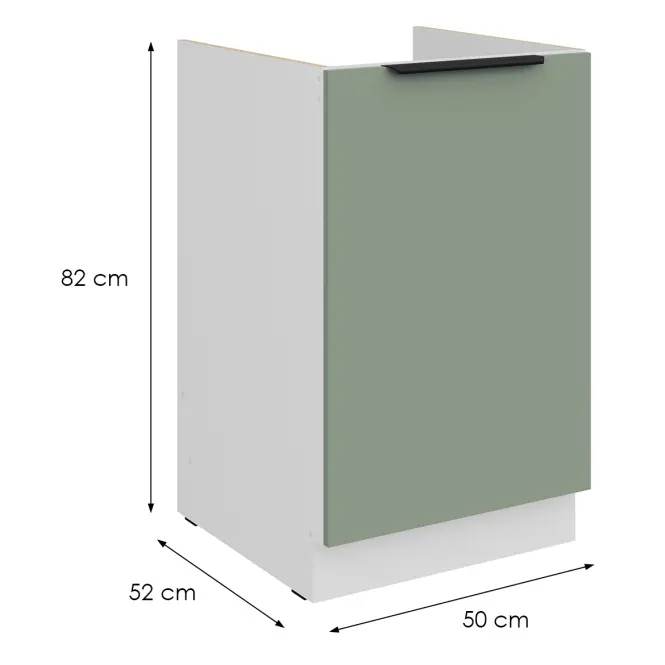 Kuchynská skrinka Aria-Sa/Wh Anti Fingerprint 50zl 1f Bb,2