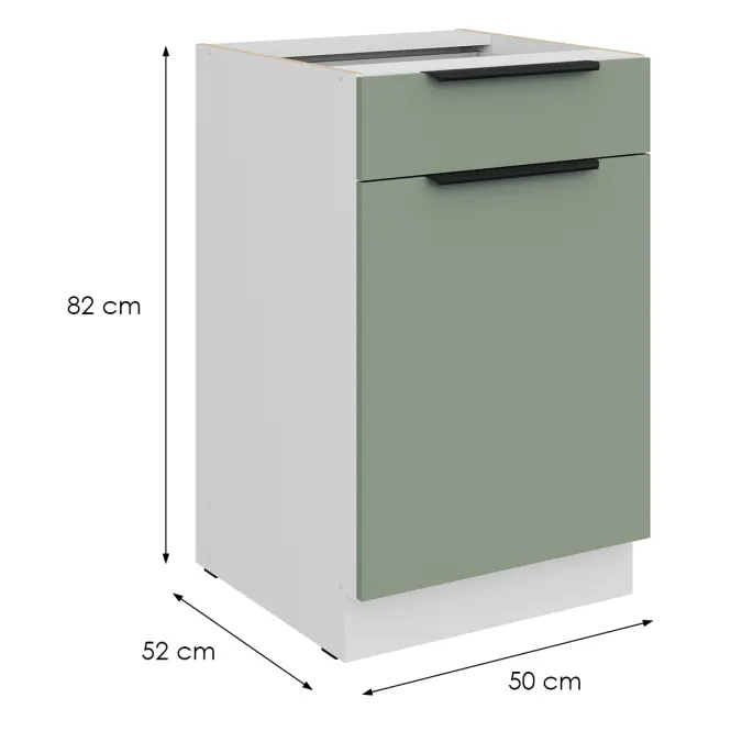 Kuchynská skrinka Aria-Sa/Wh Anti Fingerprint 50d 1f 1s Bb,2
