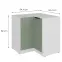 Kuchynská skrinka Aria-Sa/Wh Anti Fingerprint 90x90 Dn 2f Bb,2