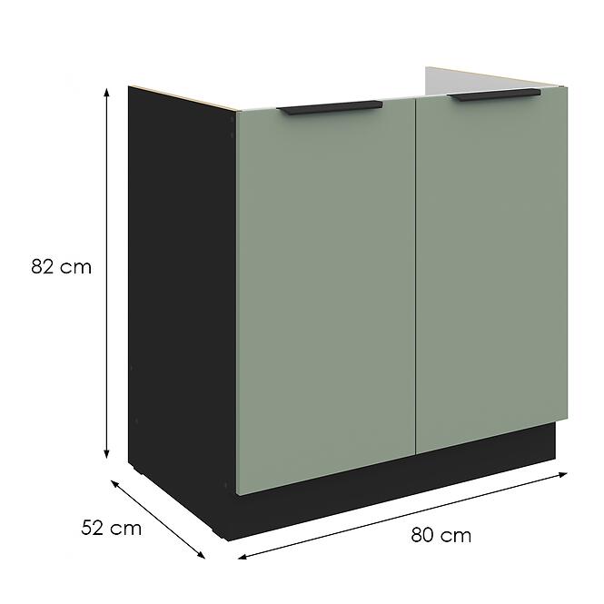 Kuchynská skrinka Aria-Sa/Bl Anti Fingerprint 80zl 2f Bb